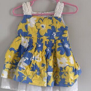 The Children's Place Girls Yellow & Blue Floral Summer Dress